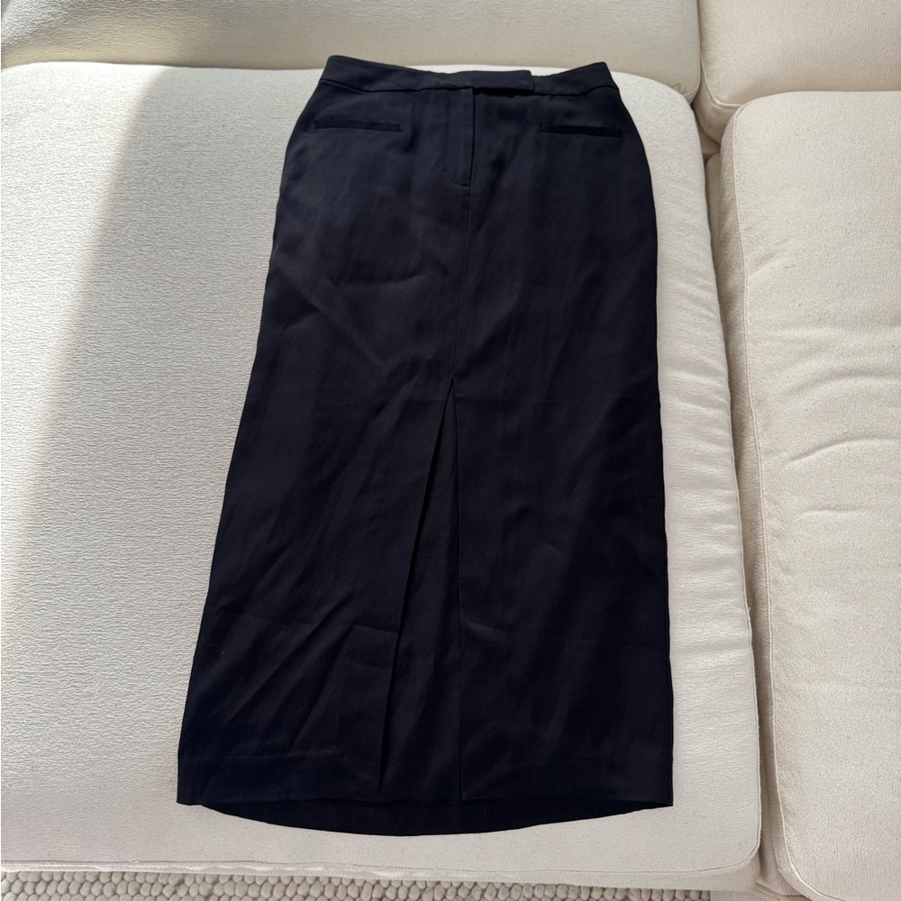 Express Editor Black Pencil Skirt NWT Size 2 Front Slit Career Office